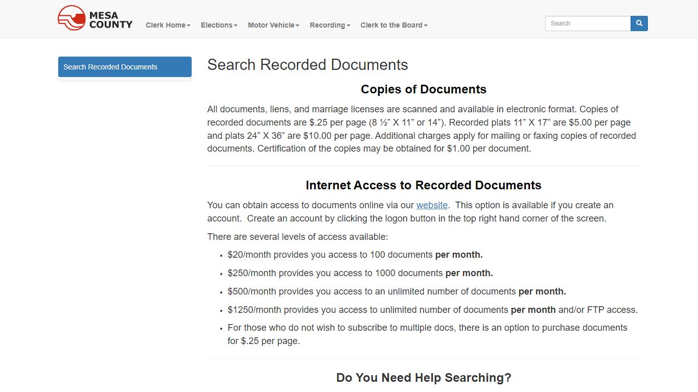 Search Public Records - Recording - Mesa County, Colorado